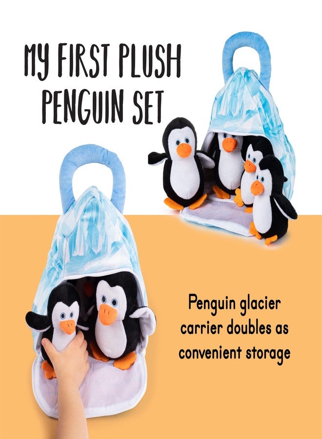 Plush Creations Talking Penguins Plush Toy Set | Includes 4 Talking Soft Plush Penguins with A Plush Glacier Shaped Carrier | Talking Animal Toys | Great Gift for Baby and Toddler Boys or Girls - Image 3